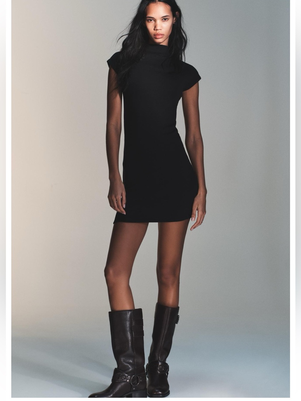 ZARA SHORT MOCK NECK DRESS
